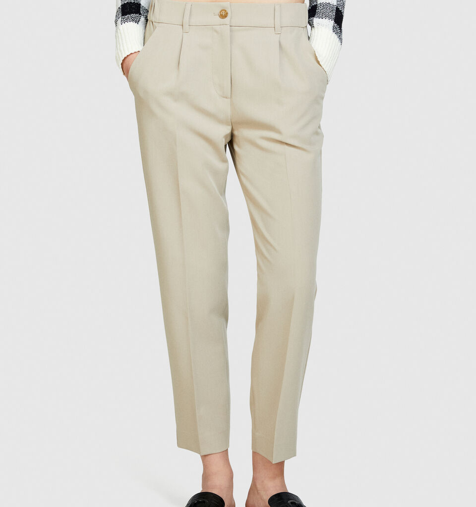 Solid color joggers - women's joggers - Beige | Sisley image number 4